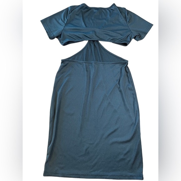 SHEIN Black Plunging Neck Cut Out Bodycon Dress Size Large - Picture 8 of 10